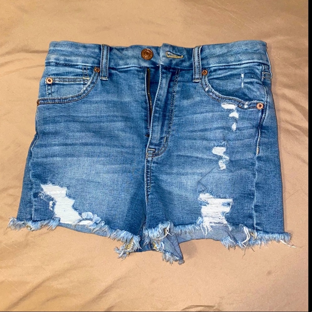Denim Ripped Shorts